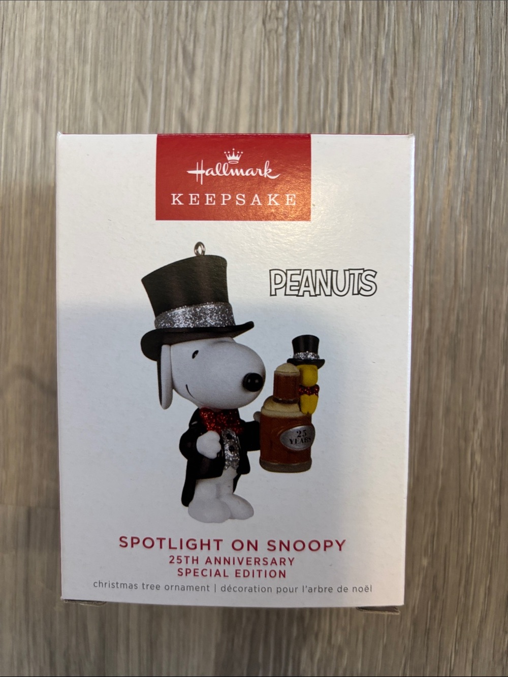 Hallmark Keepsake Snoopy Ornament - White, Black, Red, Gold